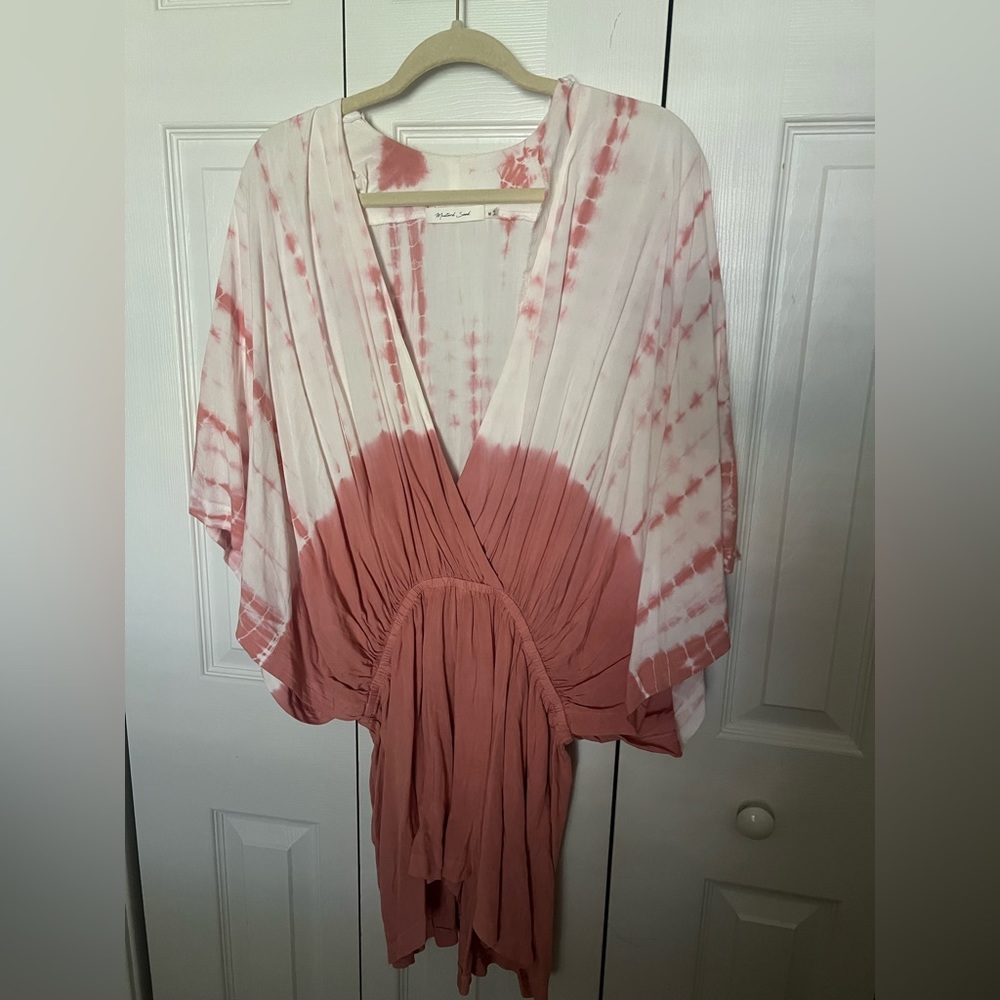 Pink tie dye romper
